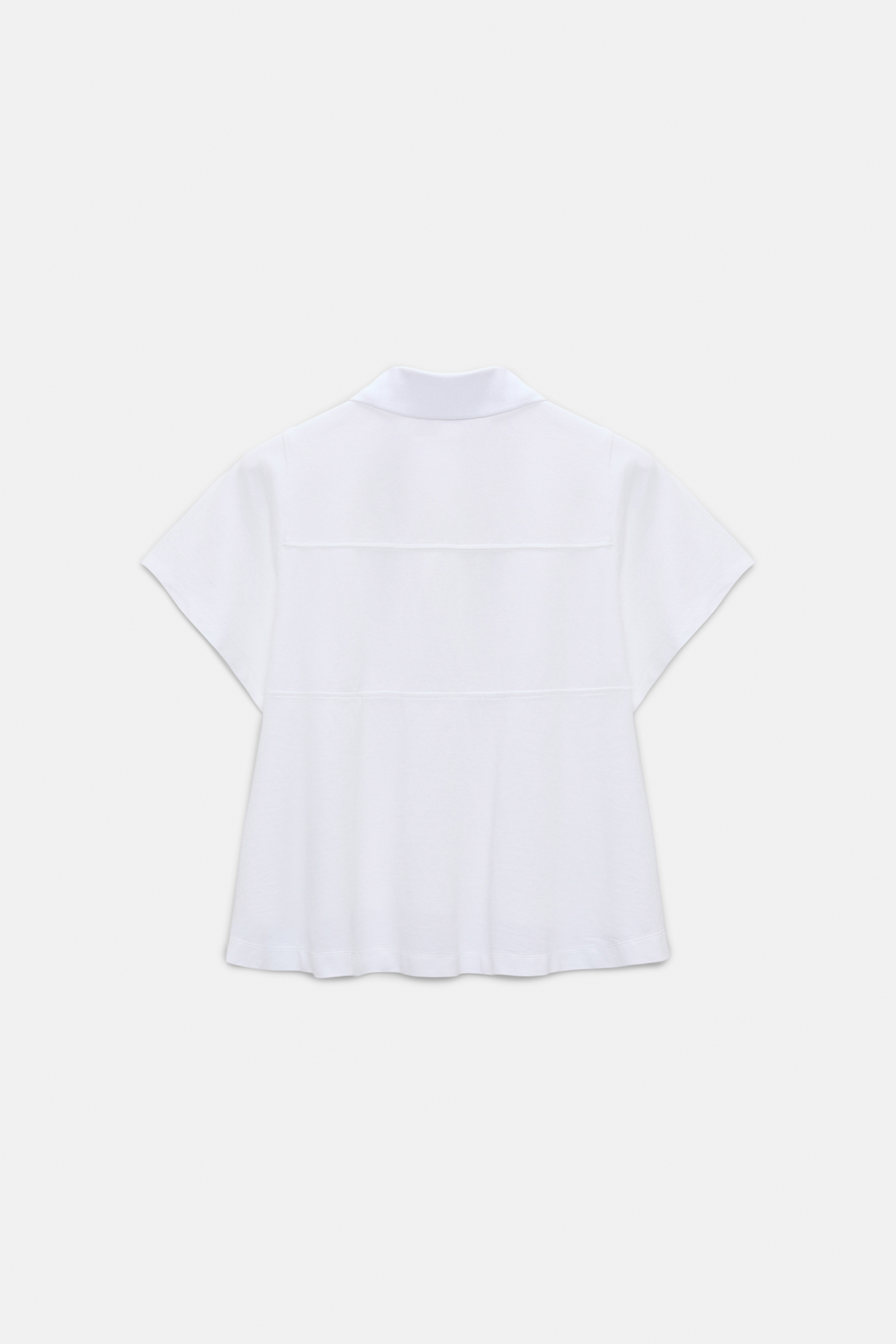 Dorothee Schumacher Polo shirt with D-rose embroidery pure white