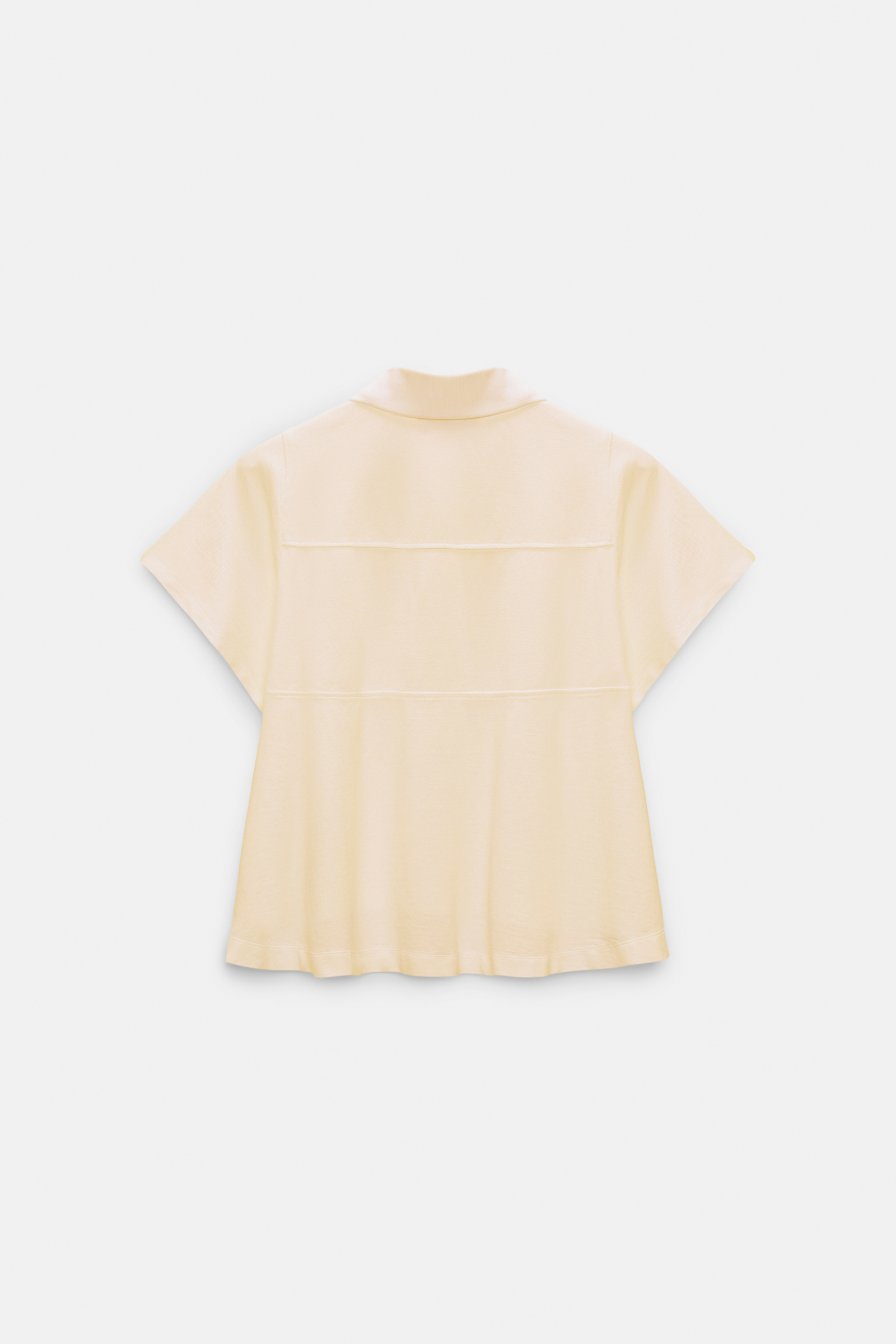 Dorothee Schumacher Polo shirt with D-rose embroidery powder pastis