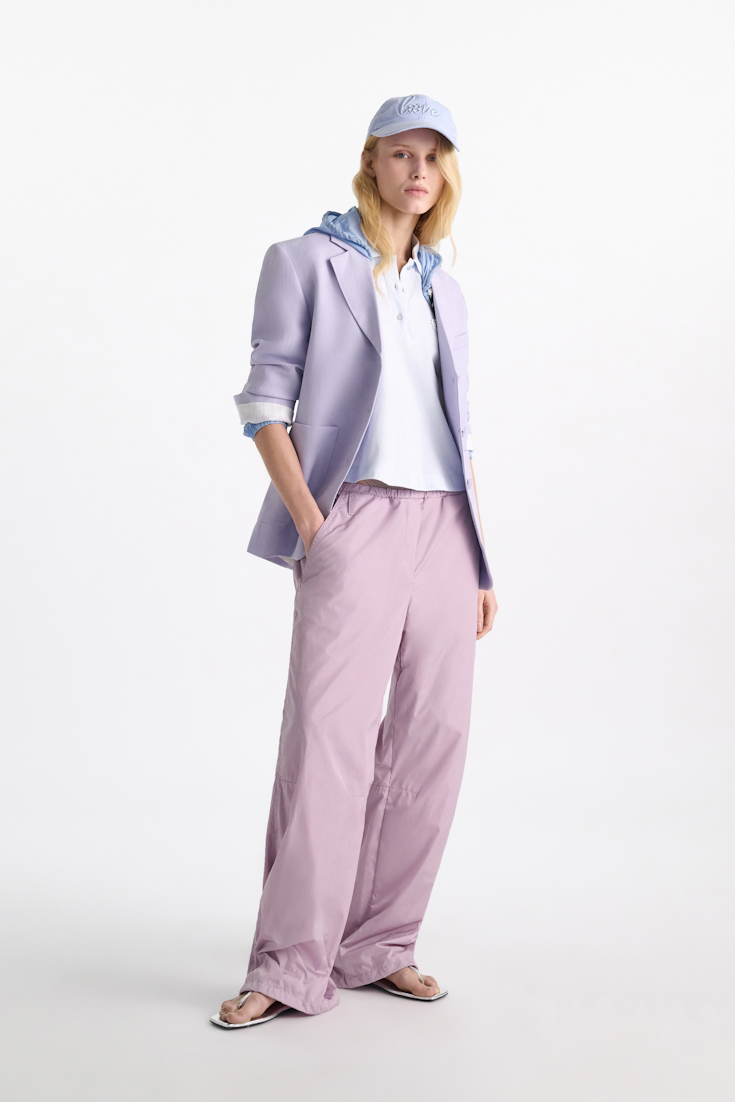 Dorothee Schumacher Polo shirt with D-rose embroidery sky blue