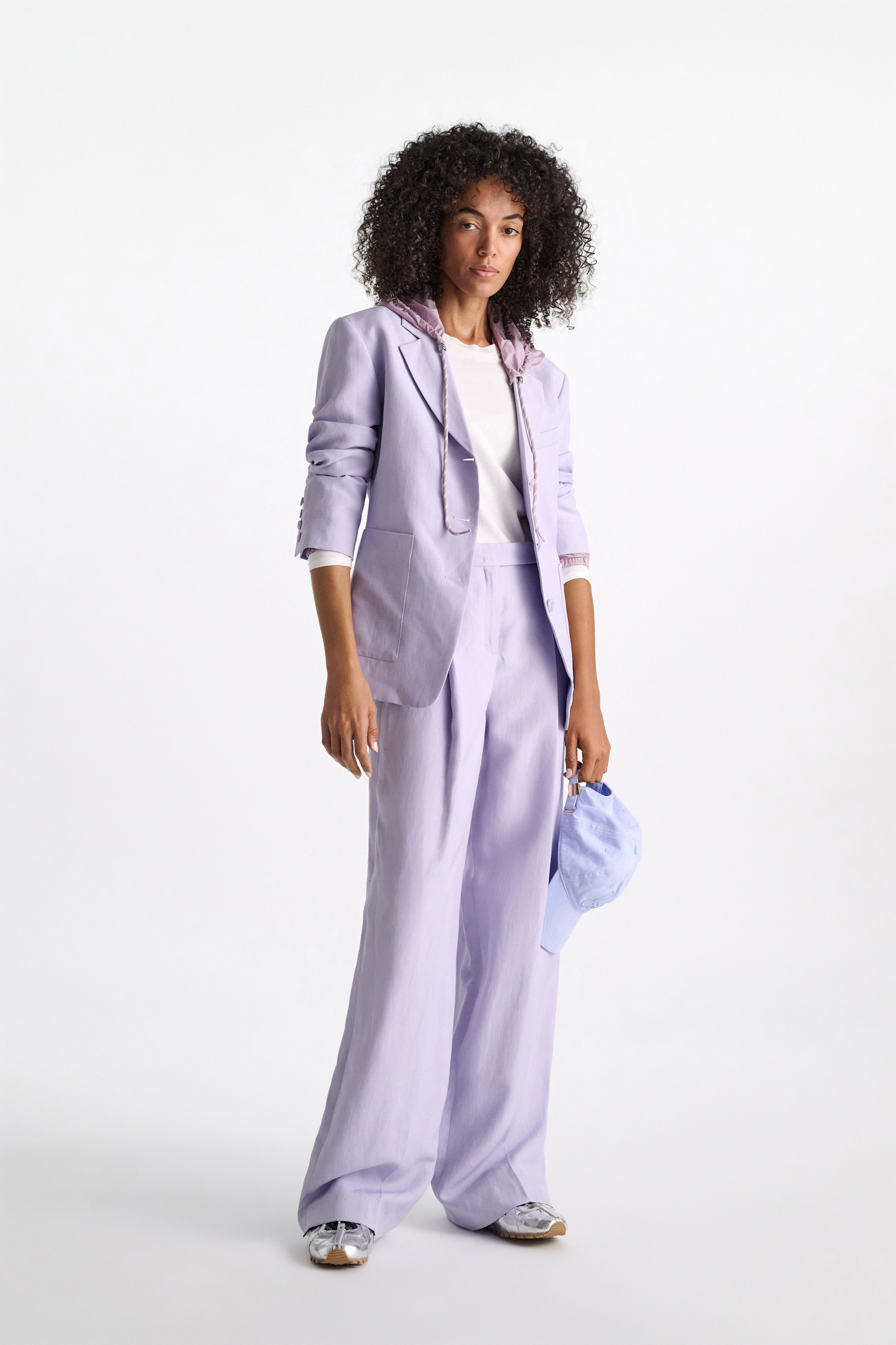 Dorothee Schumacher Technical linen blazer violet
