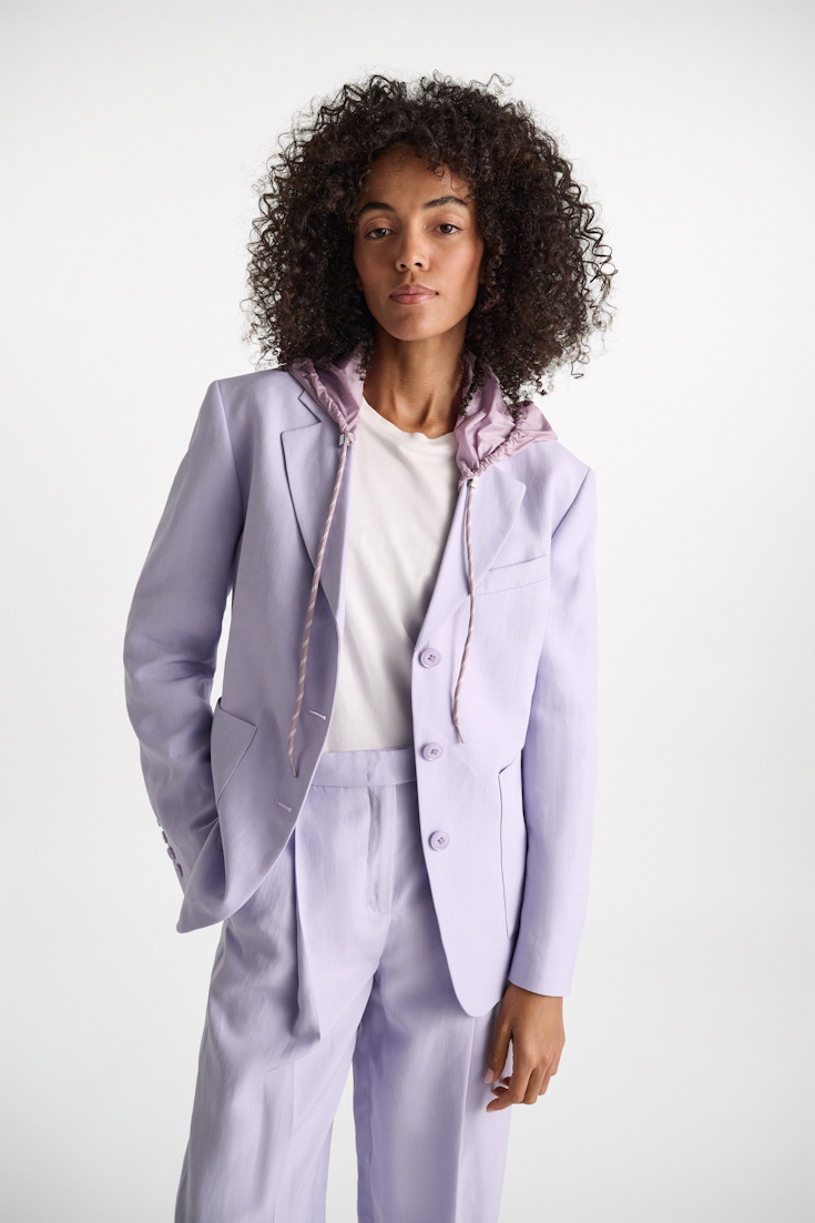 Dorothee Schumacher Technical linen blazer violet