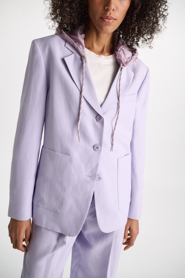 Dorothee Schumacher Technical linen blazer violet