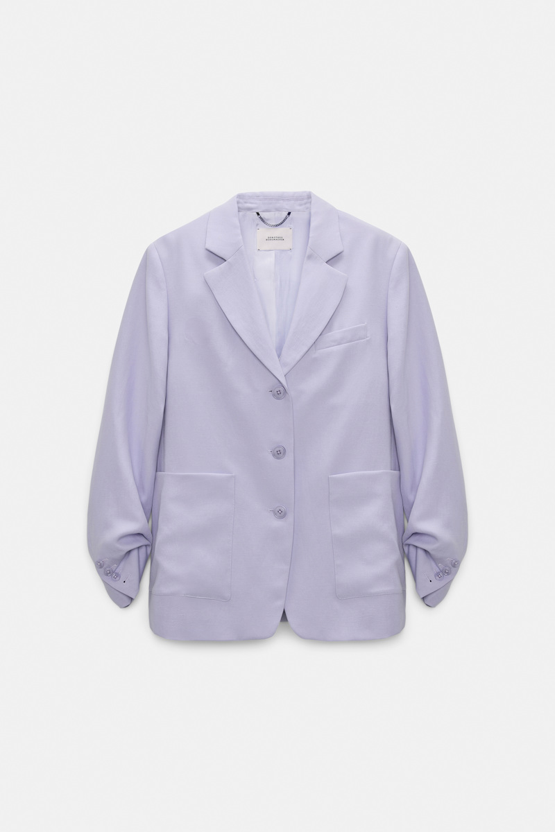 Dorothee Schumacher Women's Violet Technical Linen Blazer Xxl