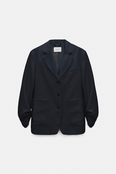 Dorothee Schumacher Blazer aus technischem Leinen dark navy