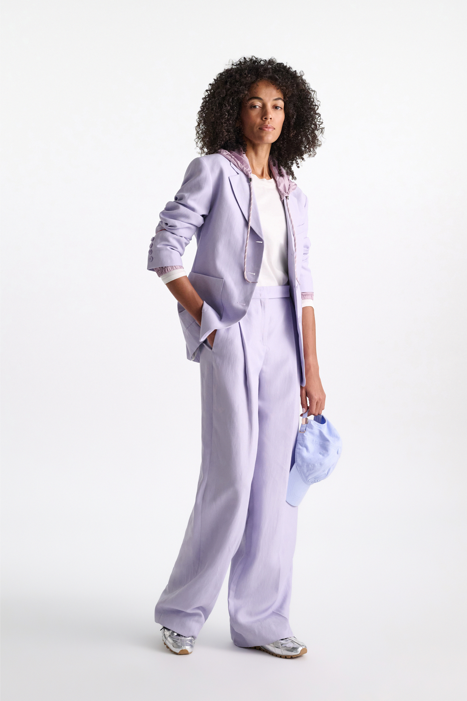 Dorothee Schumacher Technical linen pants violet
