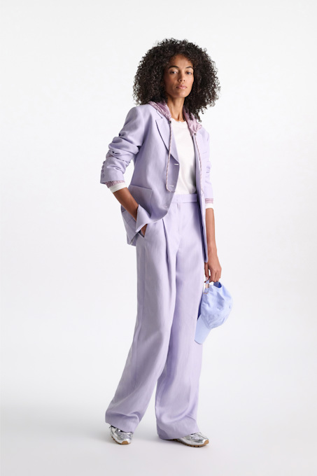 Technical linen pants