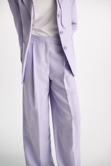 Dorothee Schumacher Hose aus technischem Leinen violet