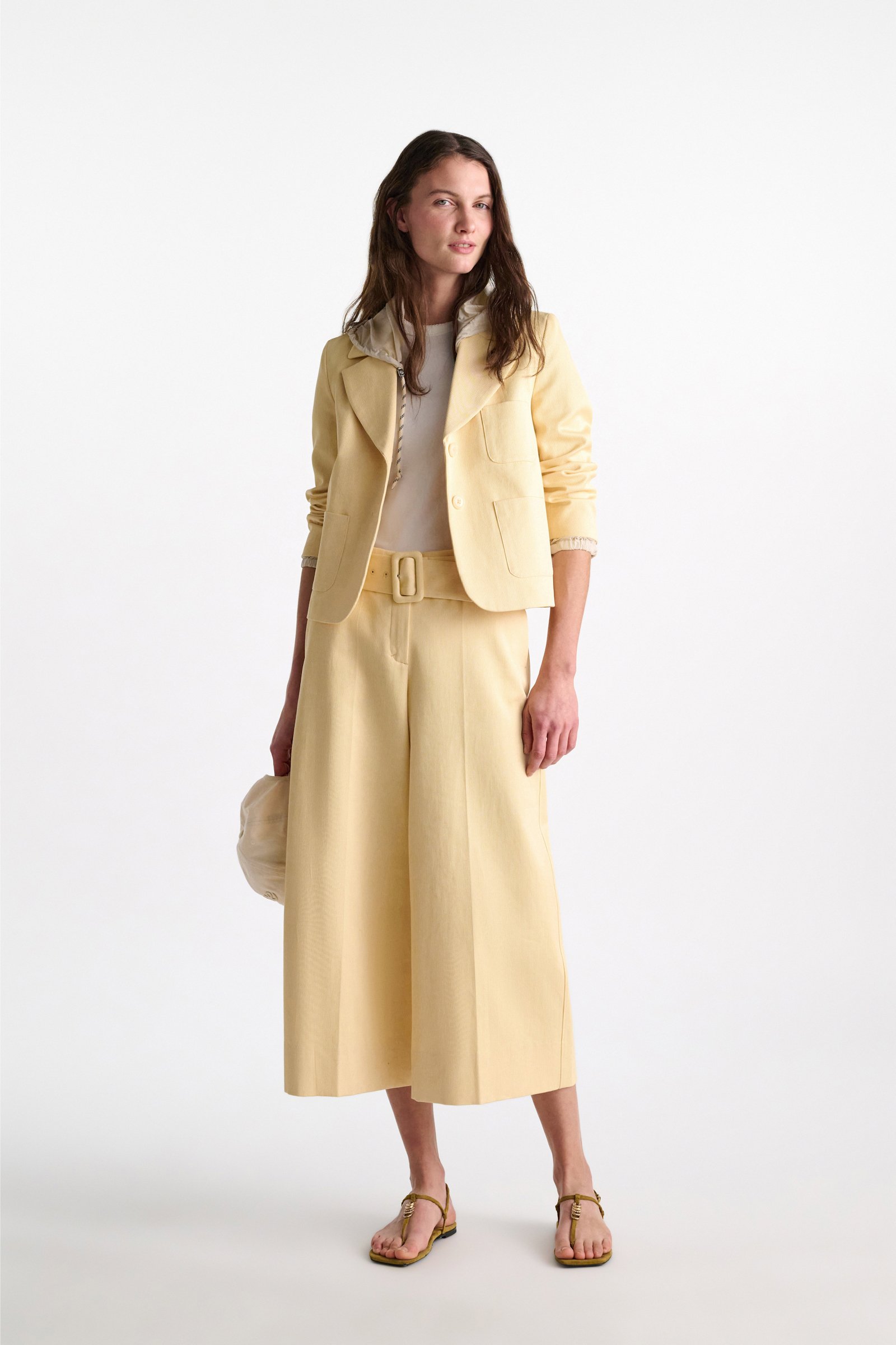 Dorothee Schumacher Cropped cotton blazer bisquit