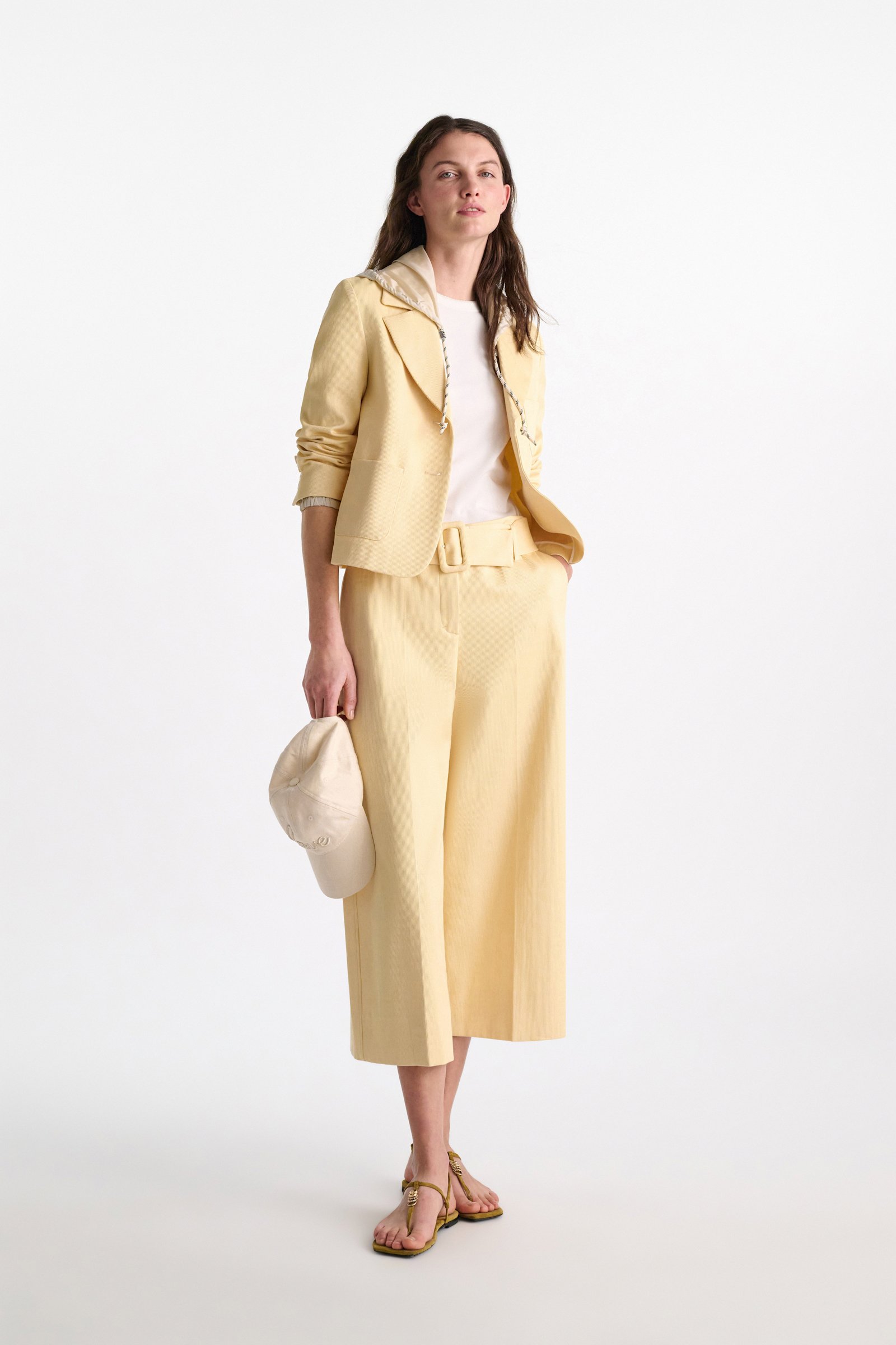 Dorothee Schumacher Cropped cotton blazer bisquit