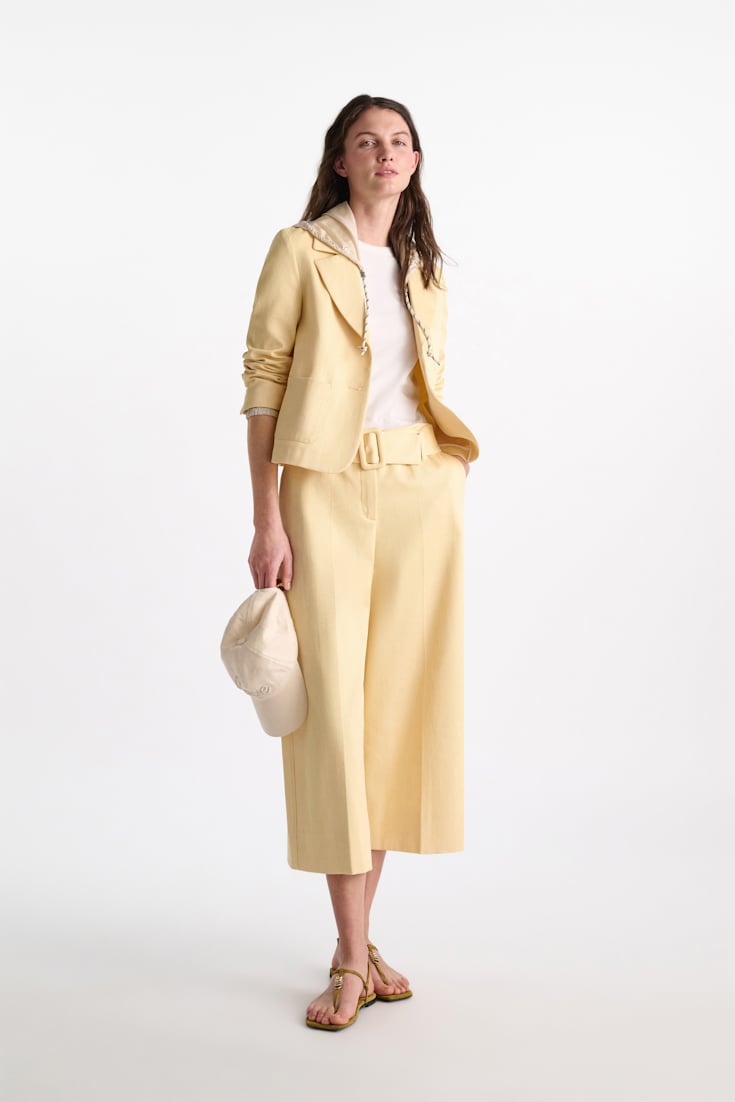 Dorothee Schumacher Cropped cotton blazer bisquit