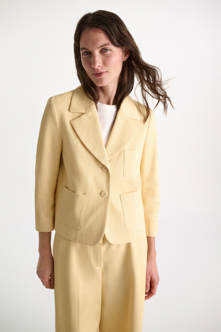 Dorothee Schumacher Cropped cotton blazer bisquit