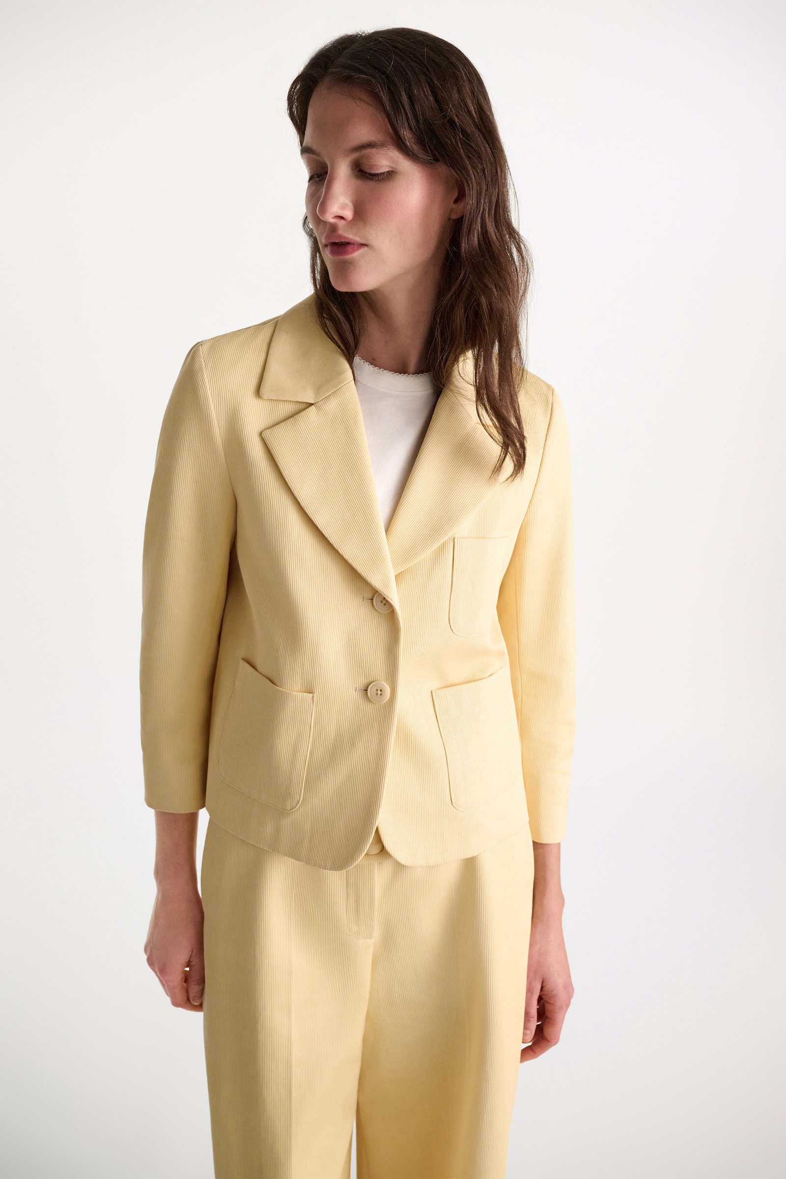 Dorothee Schumacher Cropped cotton blazer bisquit