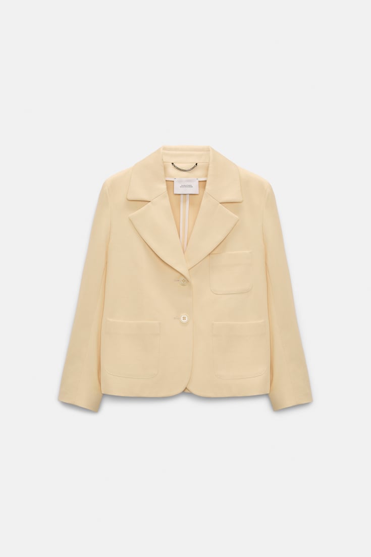 Dorothee Schumacher Cropped cotton blazer bisquit