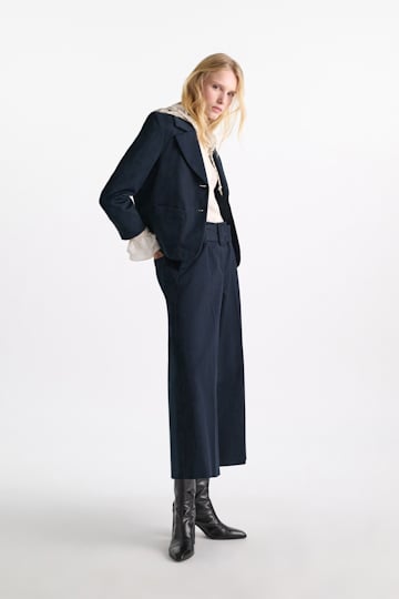 Dorothee Schumacher Cropped cotton blazer dark navy