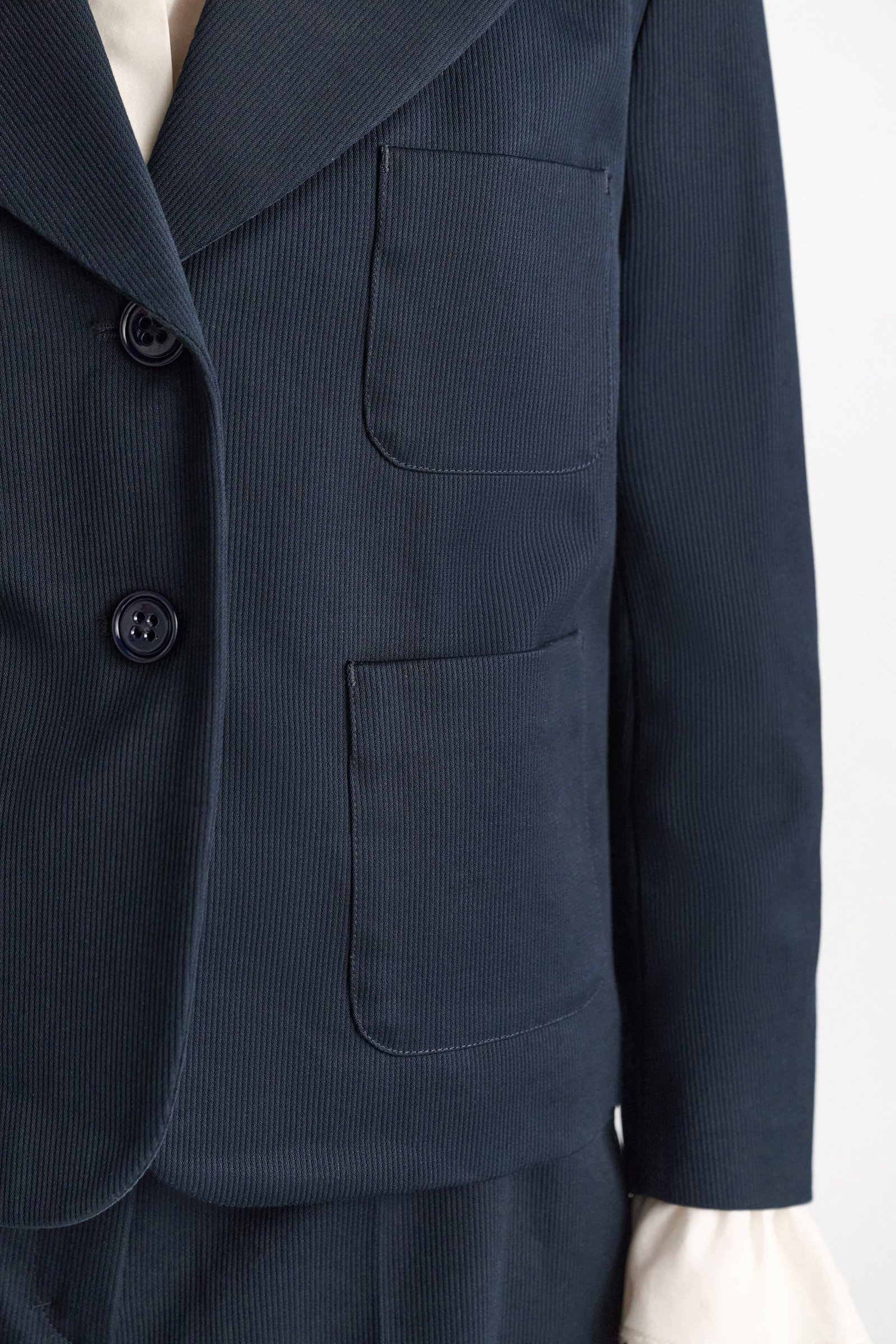 Dorothee Schumacher Cropped cotton blazer dark navy