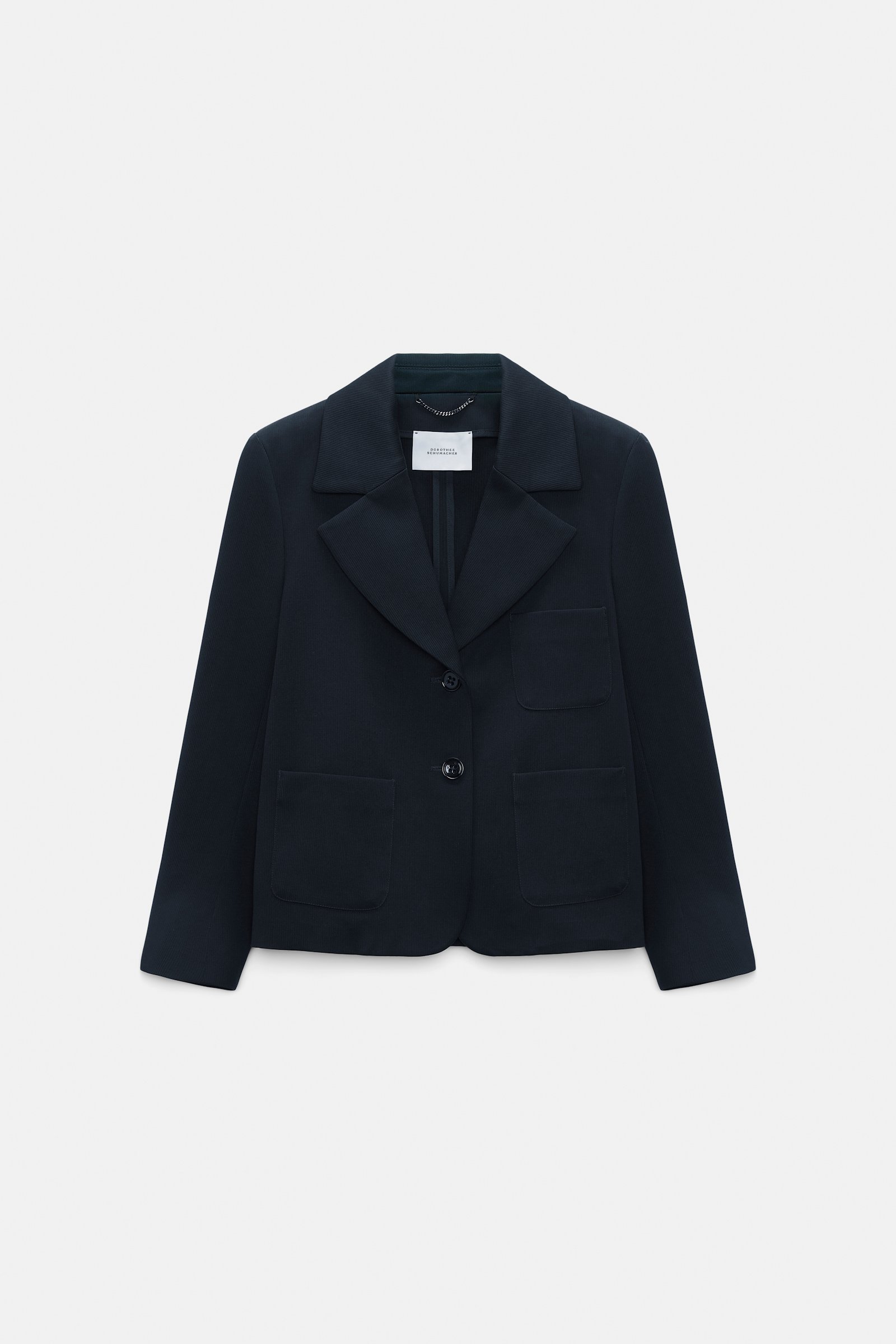 Dorothee Schumacher Cropped cotton blazer dark navy