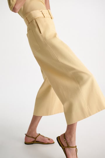 Dorothee Schumacher Hochtaillierte Culotte Pants aus Baumwolle bisquit