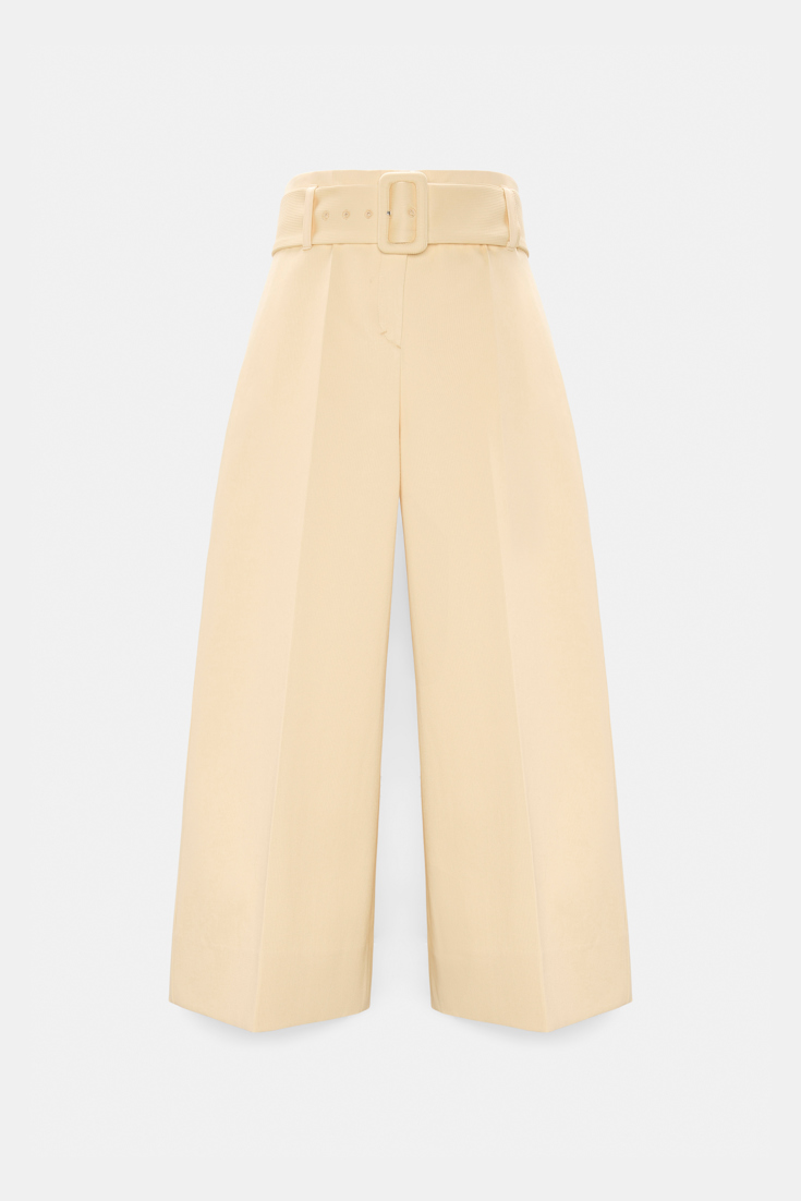 Dorothee Schumacher High-waisted cotton culottes bisquit