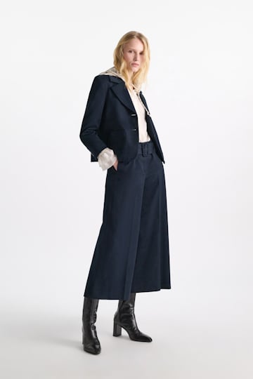 Dorothee Schumacher High-waisted cotton culottes dark navy