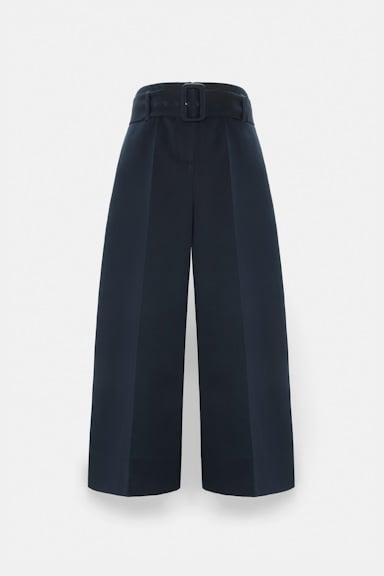 Dorothee Schumacher High-waisted cotton culottes dark navy