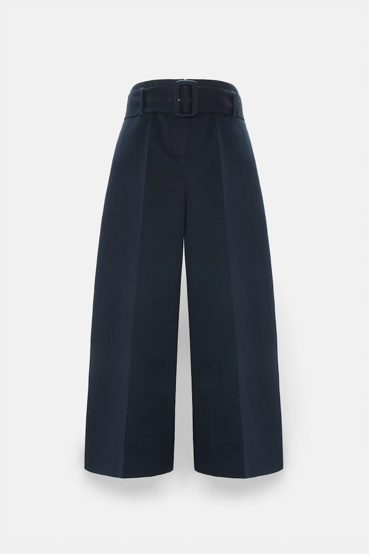 Dorothee Schumacher High-waisted cotton culottes dark navy