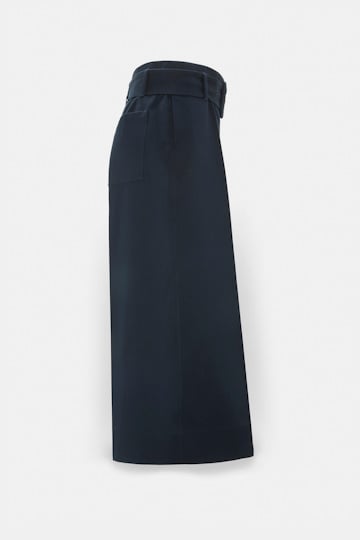 Dorothee Schumacher Hochtaillierte Culotte Pants aus Baumwolle dark navy