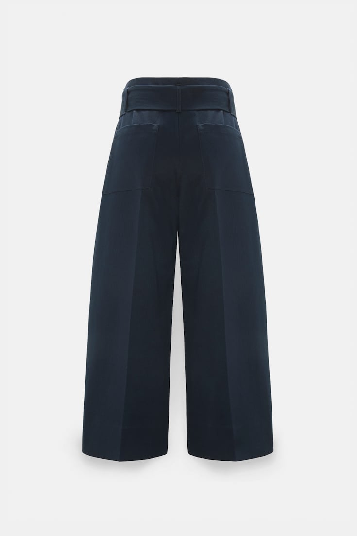 Dorothee Schumacher High-waisted cotton culottes dark navy