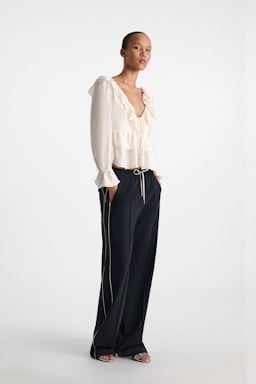 Dorothee Schumacher Wool jogging pants dark navy