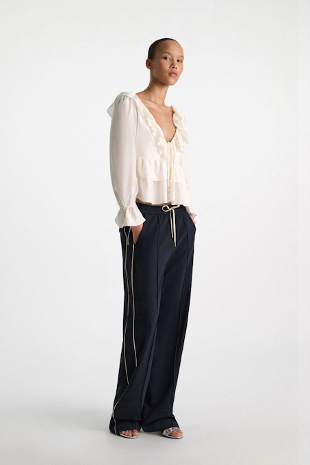 Wool jogging pants