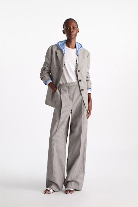 Technical linen blazer