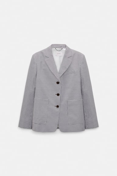 Dorothee Schumacher Technical linen blazer white & walnut
