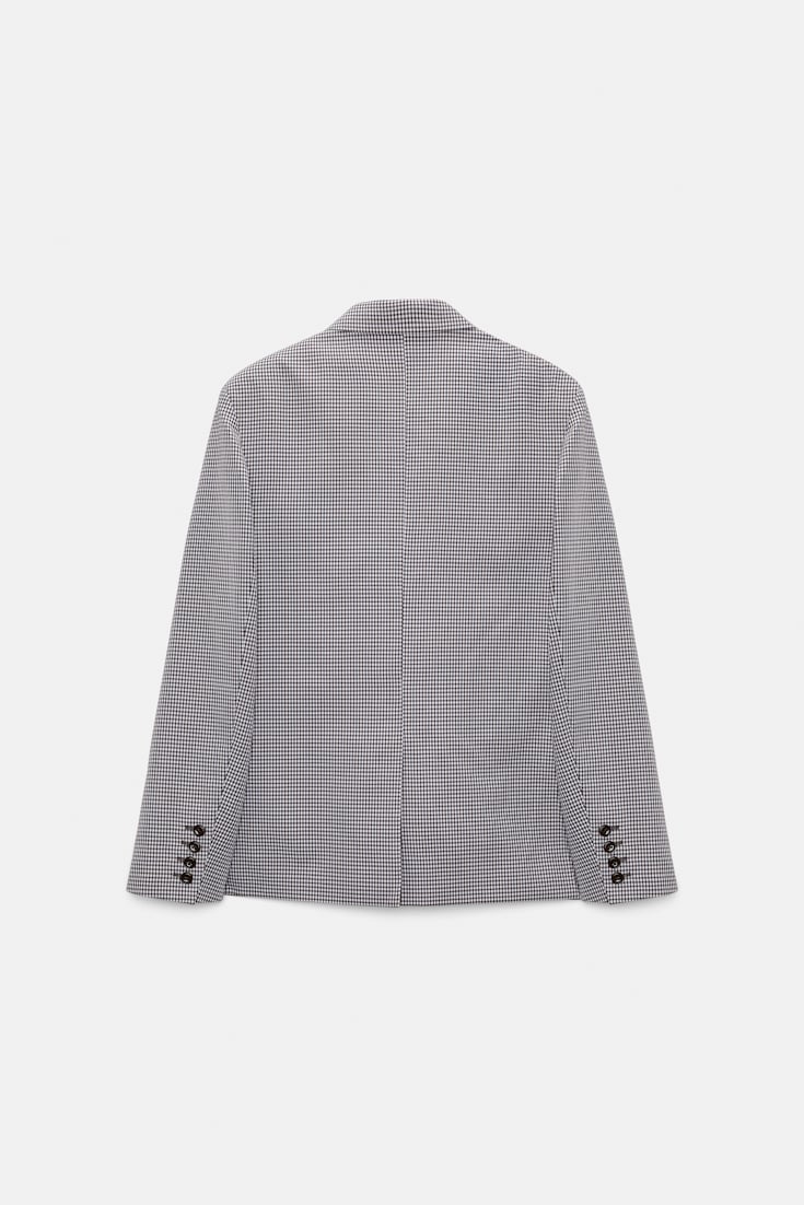 Dorothee Schumacher Karierter Blazer aus technischem Leinen white & walnut