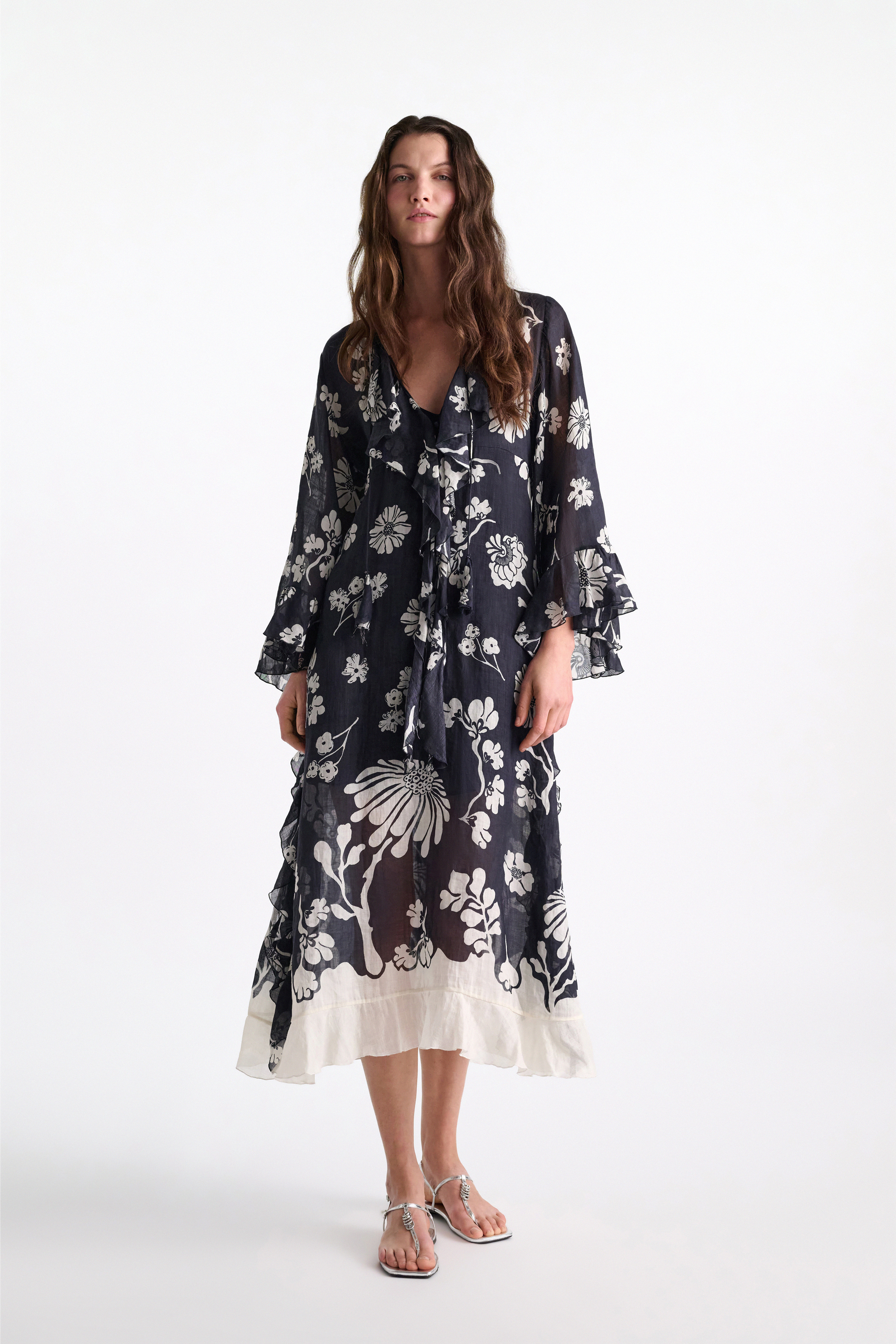 Dorothee Schumacher Crinkle ramie signature print maxi