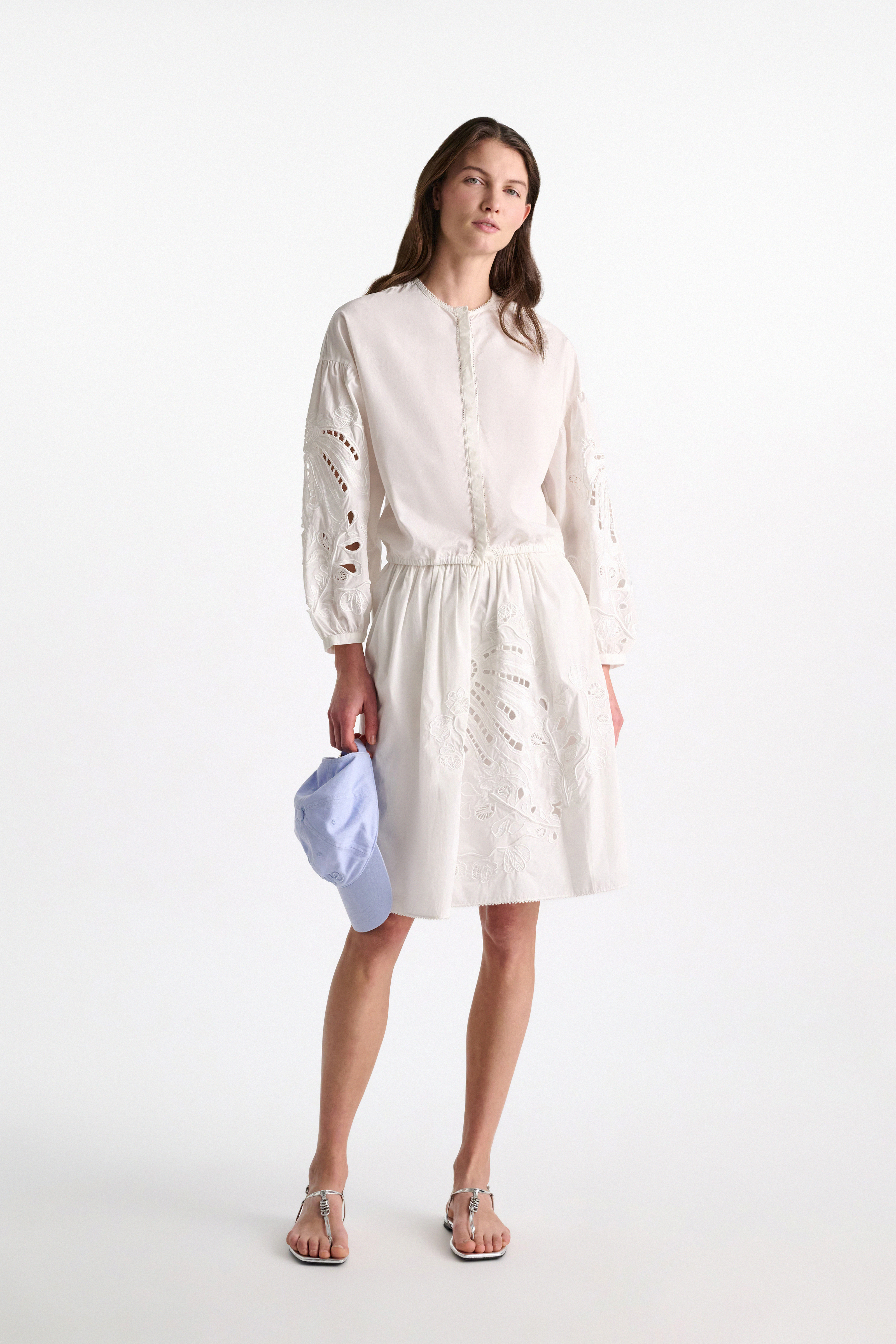 Dorothee Schumacher Cotton skirt with broderie anglaise