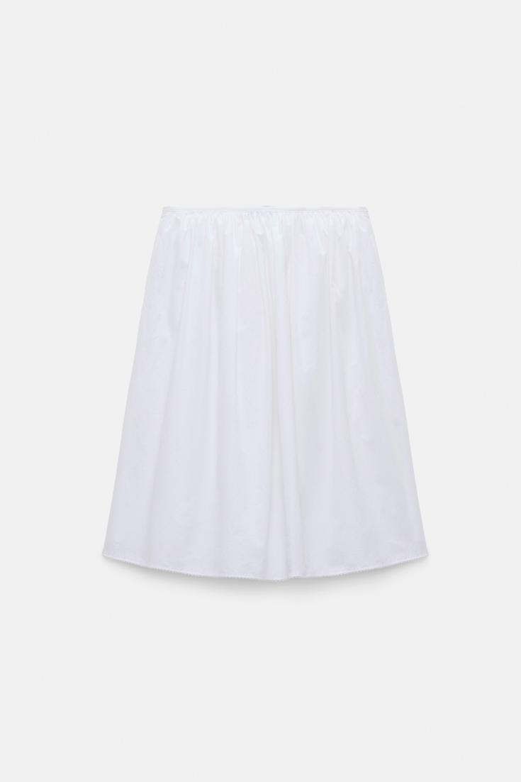 Dorothee Schumacher Rock Broderie-Anglais-Stickerei aus Baumwolle pure white