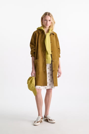 Dorothee Schumacher Suede coat greenish brown