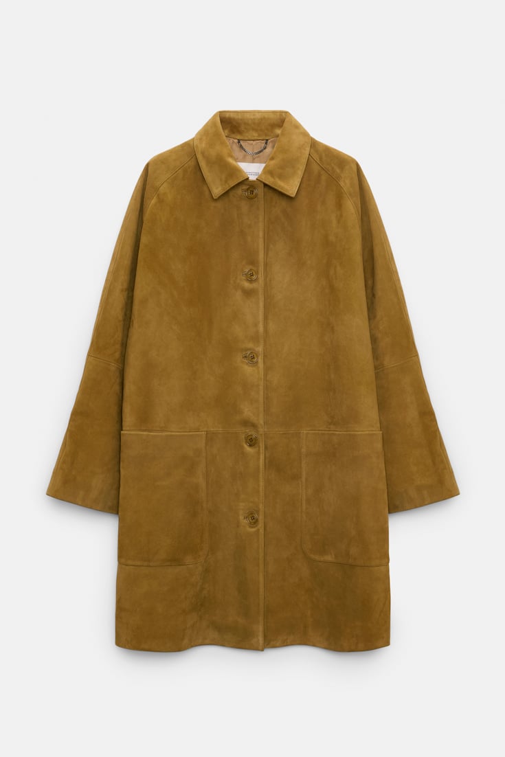 Dorothee Schumacher Suede coat greenish brown