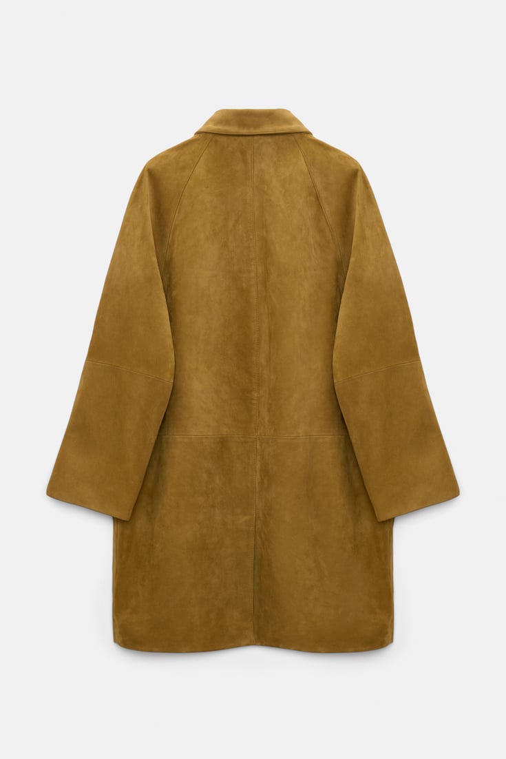 Dorothee Schumacher Suede coat greenish brown