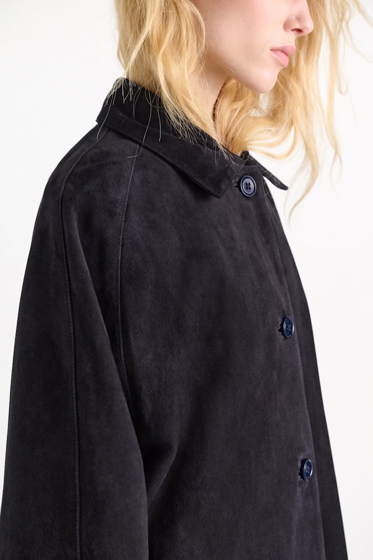 Dorothee Schumacher Suede coat dark navy