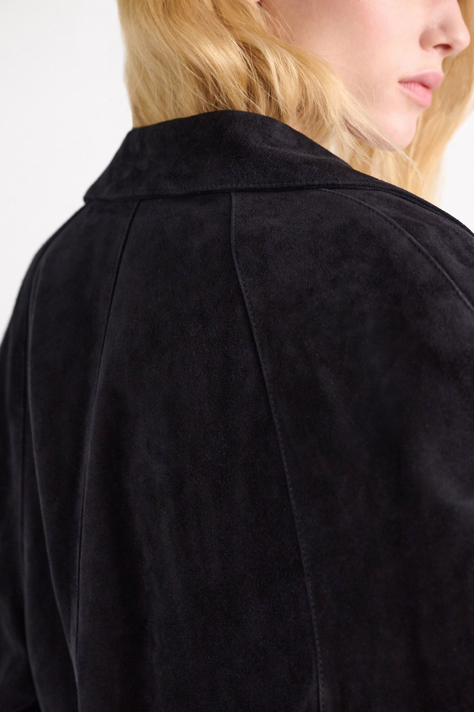 Dorothee Schumacher Suede coat dark navy