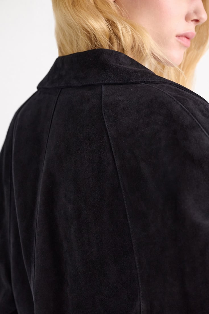 Dorothee Schumacher Suede coat dark navy