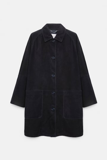 Dorothee Schumacher Suede coat dark navy