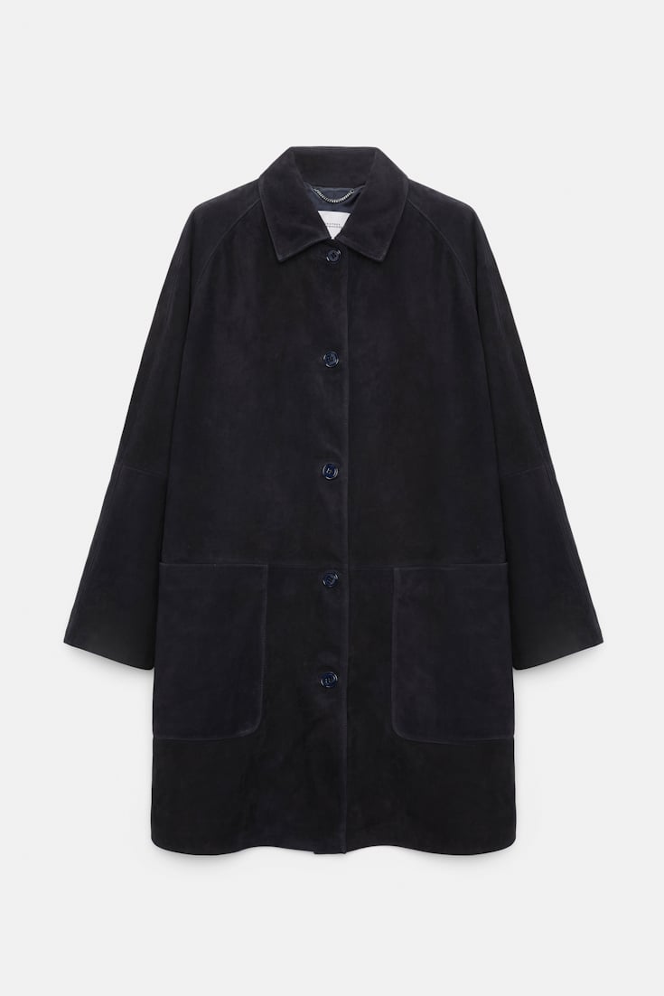 Dorothee Schumacher Suede coat dark navy