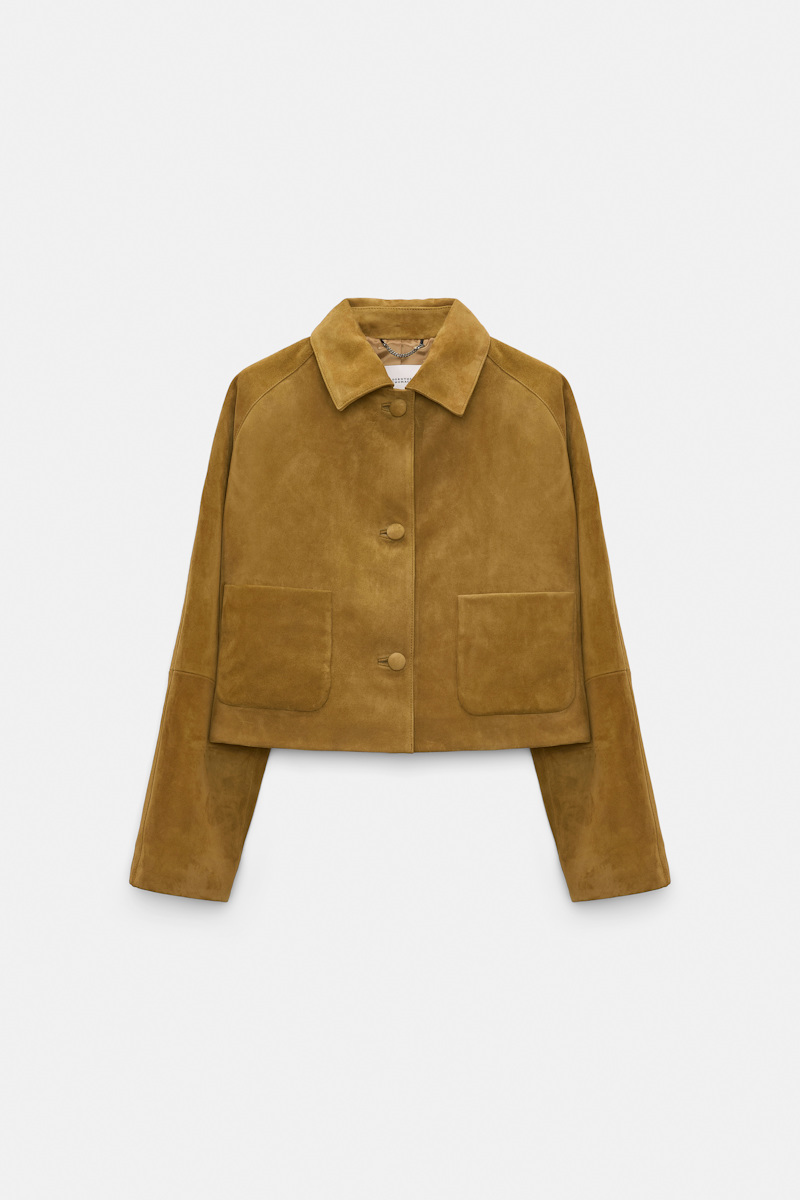 Dorothee Schumacher Women's Green Suede Jacket Extra Small