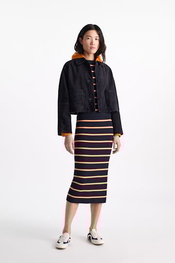 Dorothee Schumacher Suede jacket dark navy