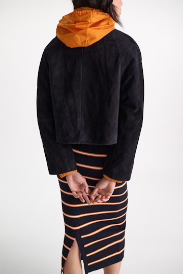 Dorothee Schumacher Suede jacket dark navy