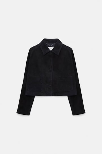 Dorothee Schumacher Suede jacket dark navy
