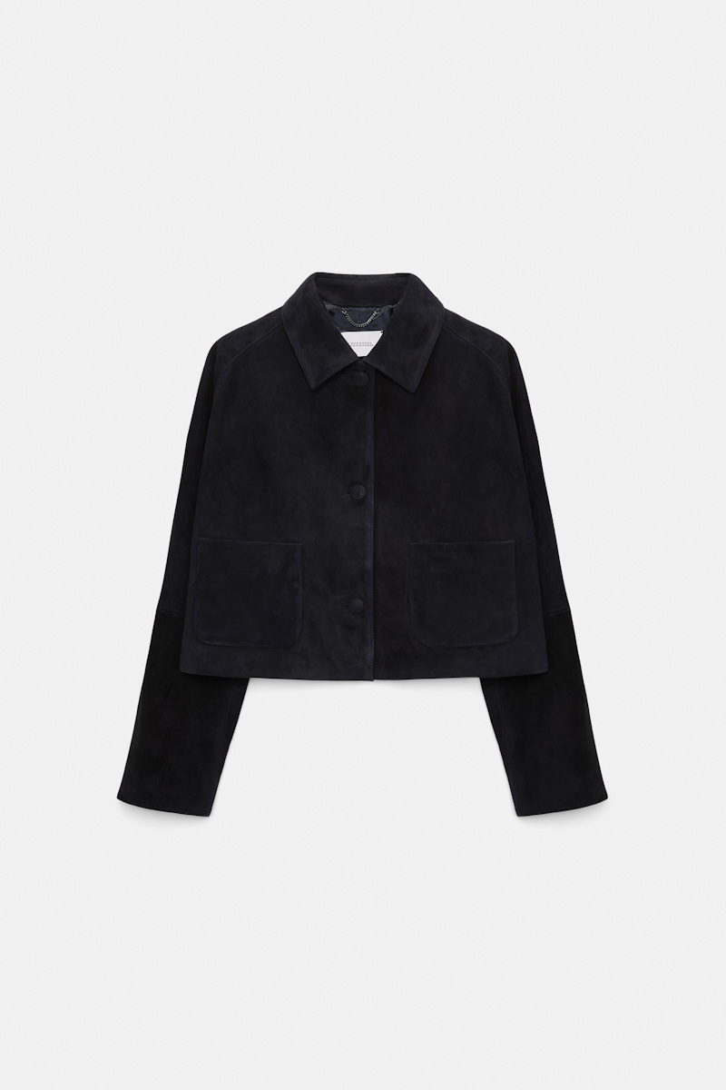Dorothee Schumacher Women's Blue Suede Jacket Large