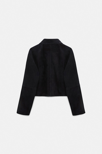 Dorothee Schumacher Suede jacket dark navy