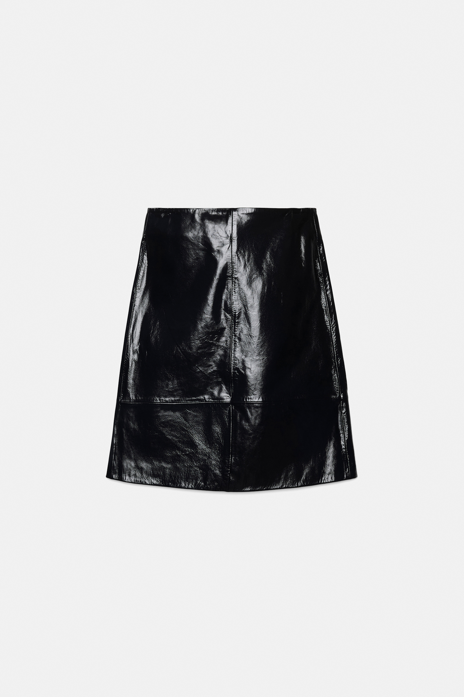 Dorothee Schumacher Rock aus Lackleder dark navy